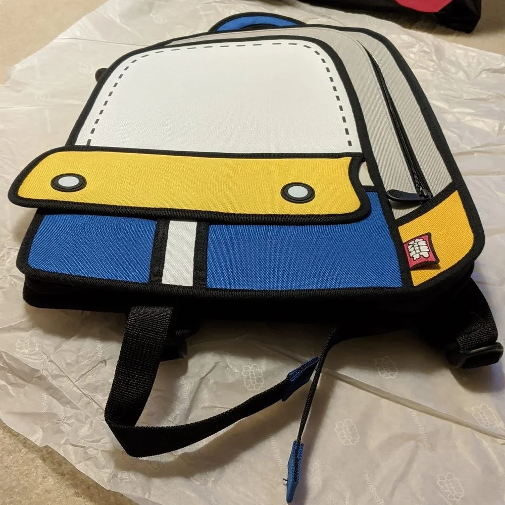 Jump from Paper 2D Adventure Backpack - blue, yellow, white (Unisex, Adult/Kids) - Picture 7 of 8